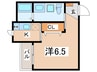 ベイルーム北久里浜 1Kの間取り