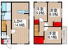 グランソフィア南逆井1丁目A棟 3LDKの間取り