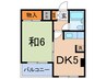 メゾン中川 1DKの間取り