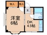 ハイツＫ・Ｍ 1DKの間取り