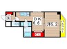 ガーデンコート稲毛 1DKの間取り