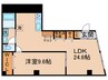文具ハウスジャンボビル 1LDKの間取り
