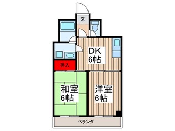 間取図 ベルメゾン六月