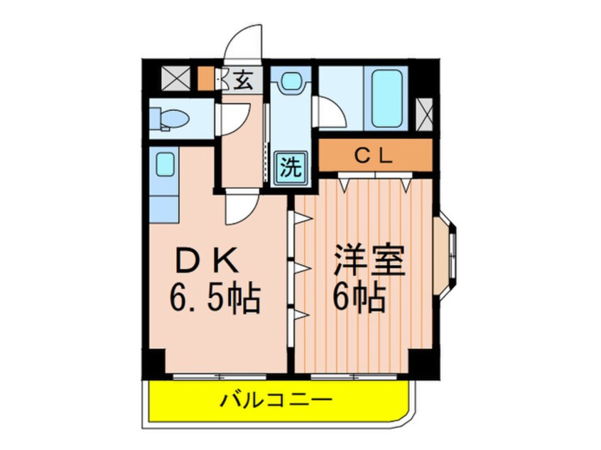 間取図 ソルカ－サ公園橋・Ｂ