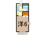 まろんハイツ 1Kの間取り