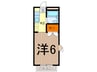 まろんハイツ 1Kの間取り