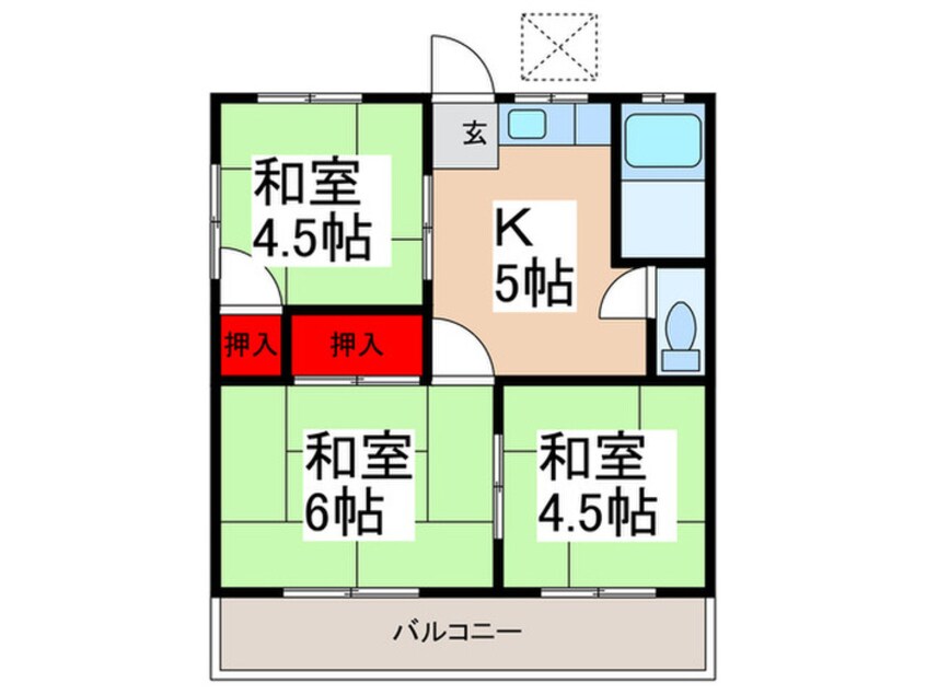 間取図 秋山コーポⅠ