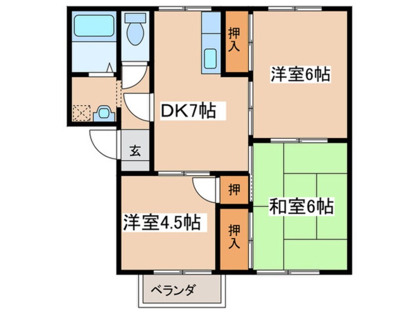 間取図 ハイツ古関