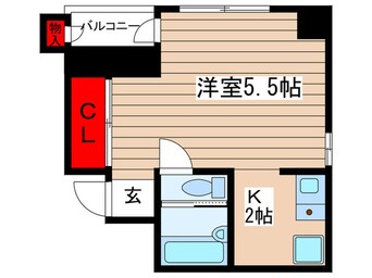 間取図 リレント西日暮里（501）