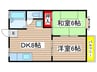 ドミールパーク 2DKの間取り