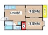 ドミールパーク 2DKの間取り