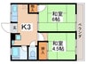 シティハイムファニー１ 2Kの間取り