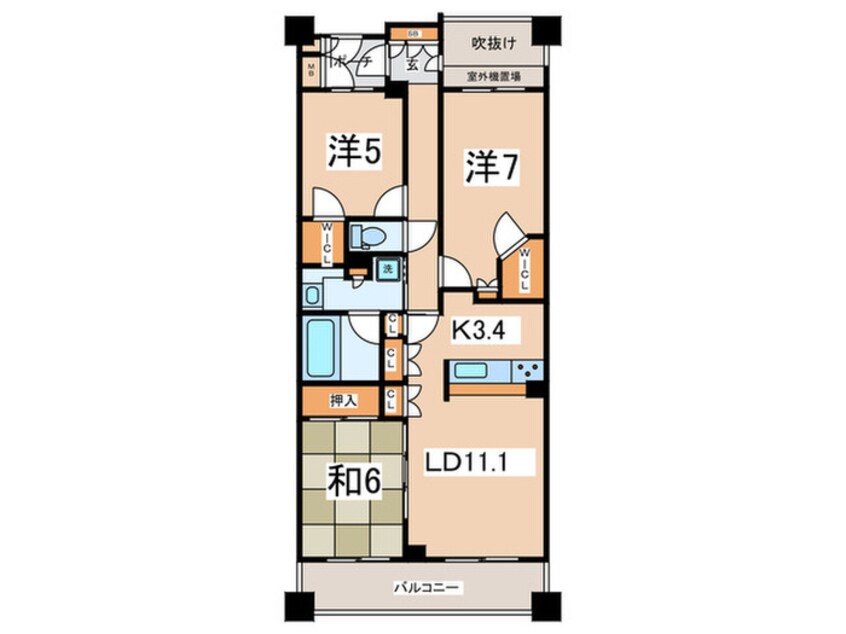 間取図 ﾘｰﾃﾞﾝｽｽｸｴｱ金沢文庫（３１０）