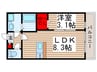 Best Stage南区辻8丁目Ⅳ　 1LDKの間取り