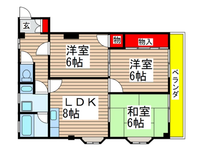 間取図 高力ハイツ