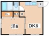 ハイツ恵 1DKの間取り