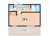 ハイツ恵 1Kの間取り