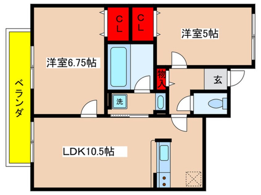 間取図 Ｖｉｌｌａ　Ｇｌａｎｚ