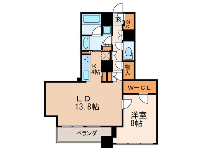 間取図 KACHIDOKI　THE　TOWER(3429)