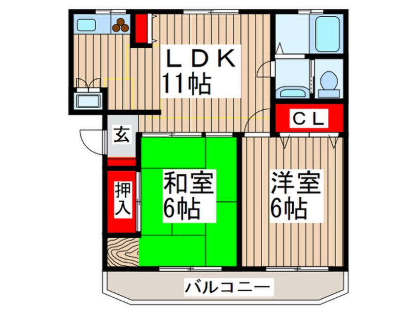 間取図 ヒルズハピネス