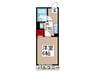 サンライズ 1Kの間取り