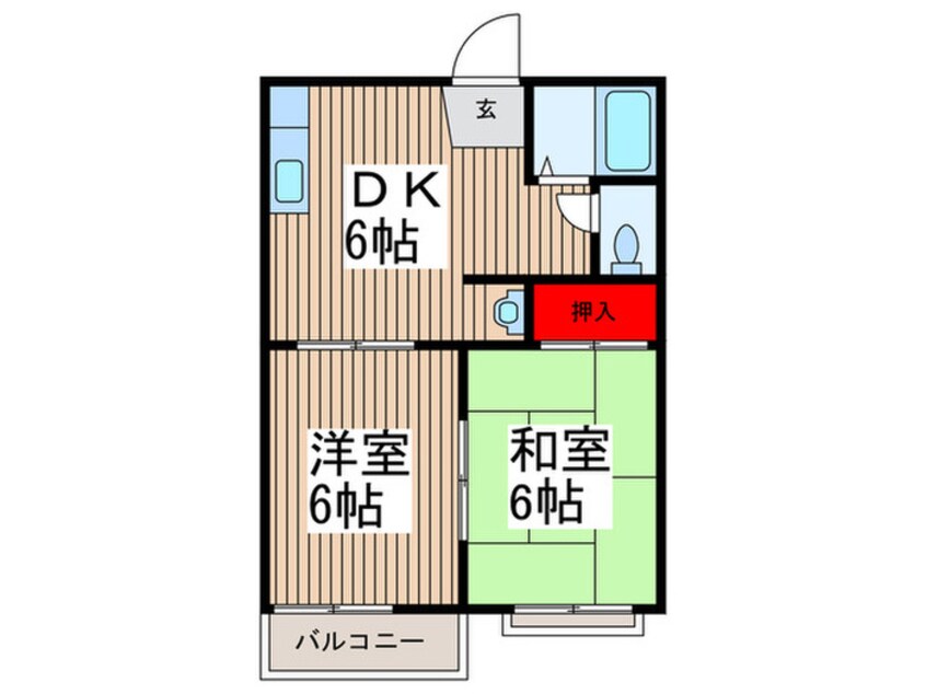 間取図 コーポ岡埜