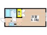 第二コ－ポ小山 1Kの間取り