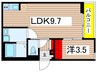 Lusso 東本町 1LDKの間取り