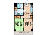 ステラ平安 2DKの間取り