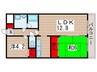 ビューシティINAGE 2LDKの間取り