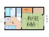 ハイムロ－ゼ 1Kの間取り