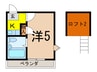 ライフピアグレース 1Kの間取り