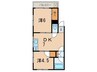 ハイツビレイ 2DKの間取り