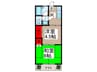 サンロ－ド蒲生 2Kの間取り