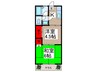 サンロ－ド蒲生 2Kの間取り