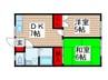 ハイツプラムＡ棟 2DKの間取り