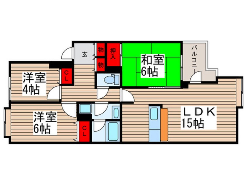 間取図 リズ市川平田