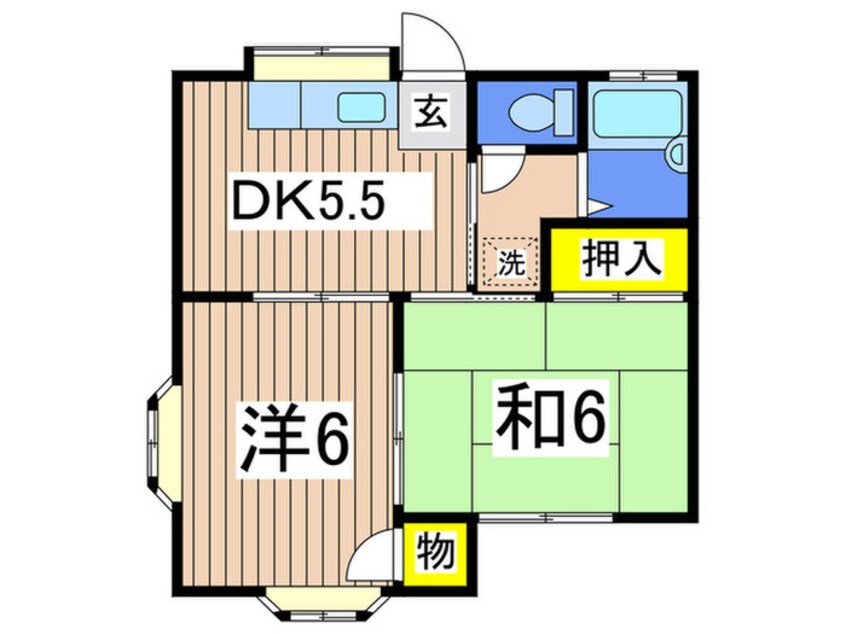 間取図 第２コーポ潮見