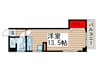 大川ビル 1Rの間取り