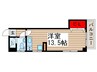 大川ビル 1Rの間取り