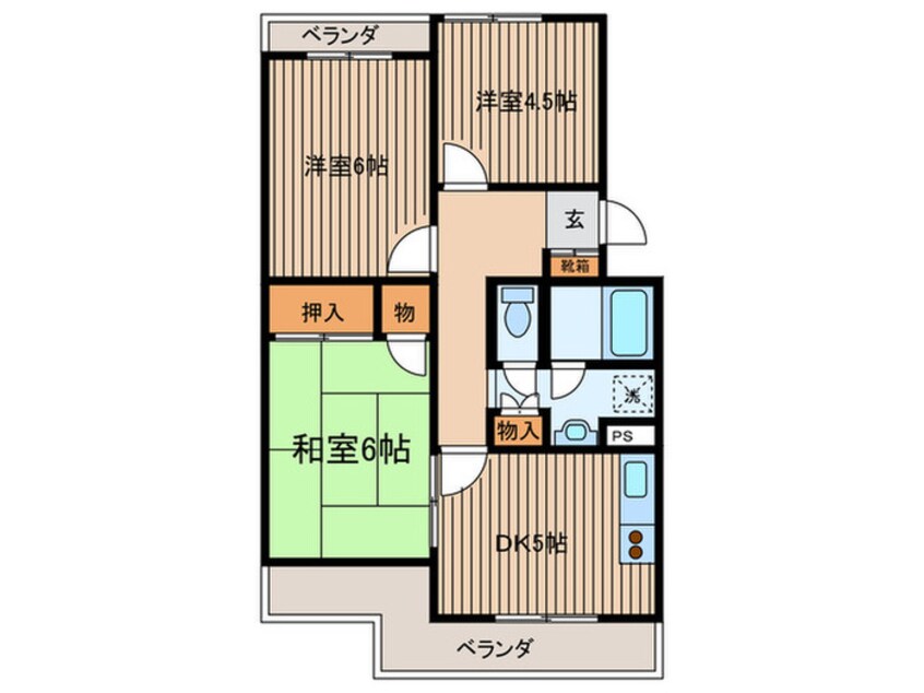 間取図 アスパイア若草台
