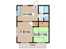 グリ－ンシャトレ湘南Ａ 2DKの間取り