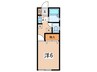 クレール御園 1Kの間取り