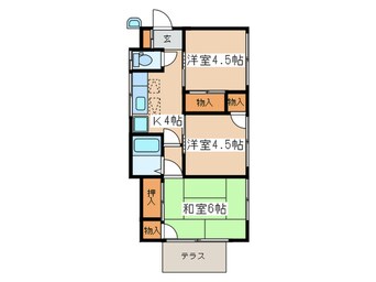 間取図 陽光台３丁目貸家