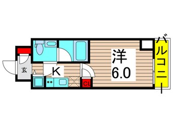 間取図 ｼﾞｪﾉｳﾞｨｱ綾瀬ｽｶｰｶﾞｰﾃﾞﾝ(806)
