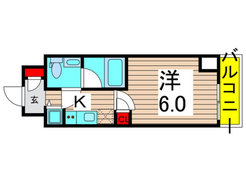 間取図 ｼﾞｪﾉｳﾞｨｱ綾瀬ｽｶｰｶﾞｰﾃﾞﾝ(806)