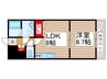 モンラフィ－ヌ 1LDKの間取り