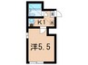 ＭＴプラザⅢ 1Kの間取り