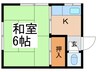 関口荘 1Kの間取り