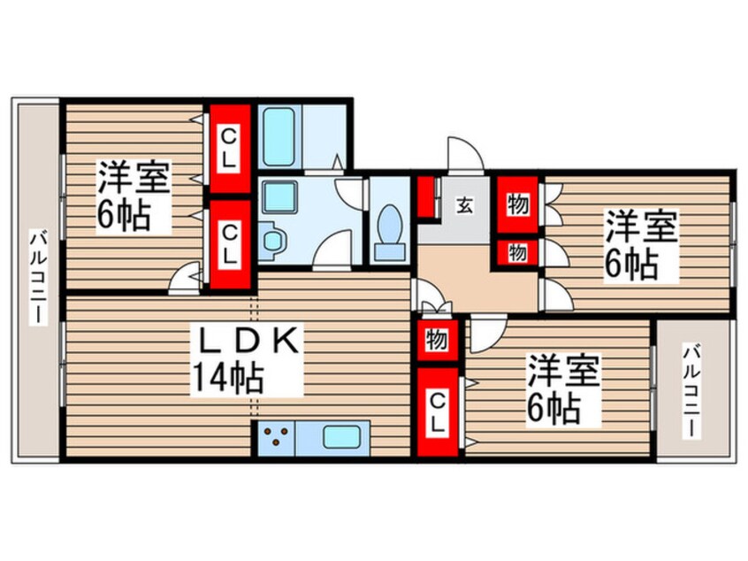 間取図 シャルム秋元